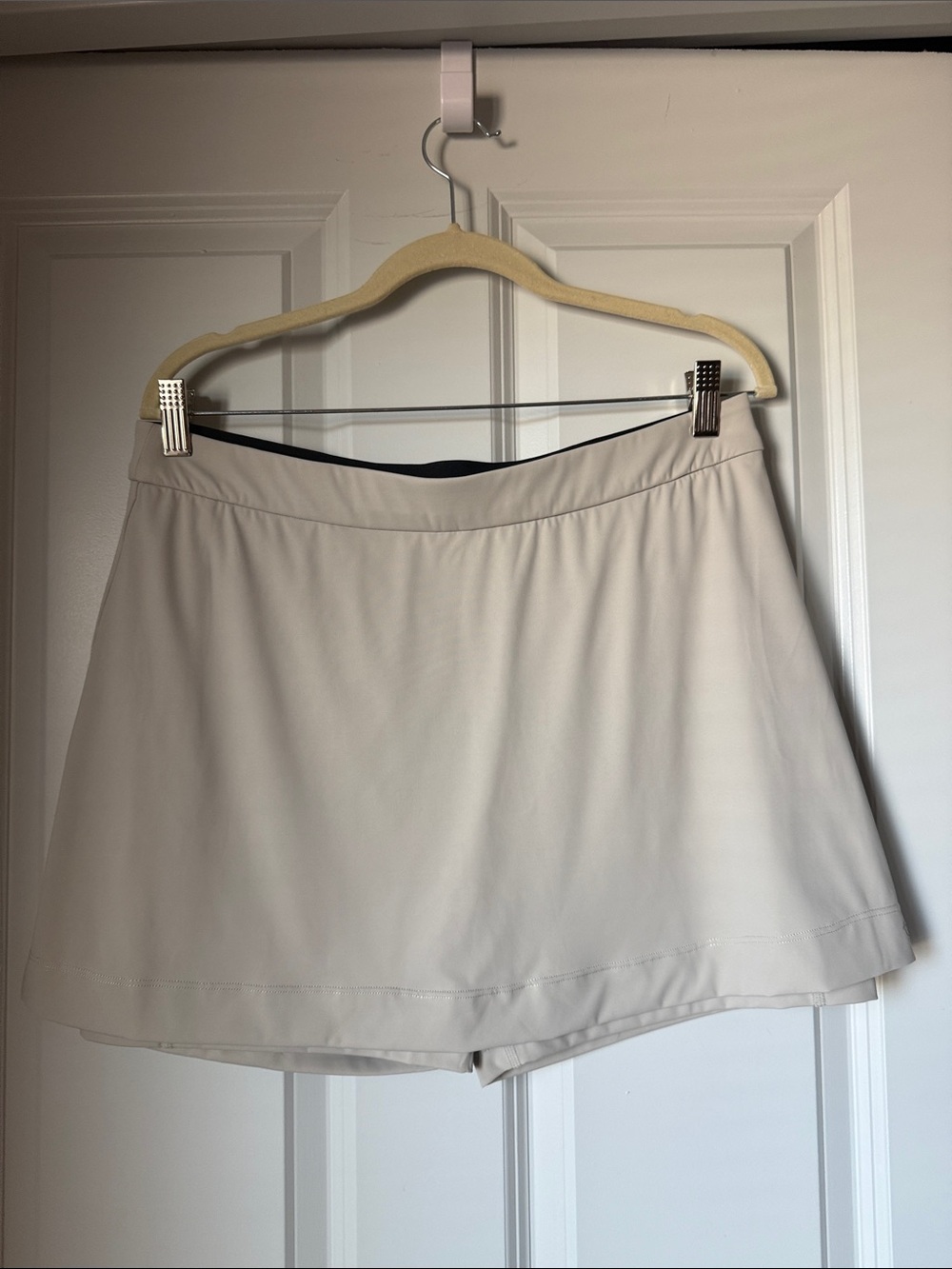 Women's Cream Athletic Skort Shorts